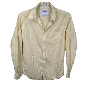 American‎ Eagle Vintage Fit Eagle Oxford Pastel Yellow Medium
